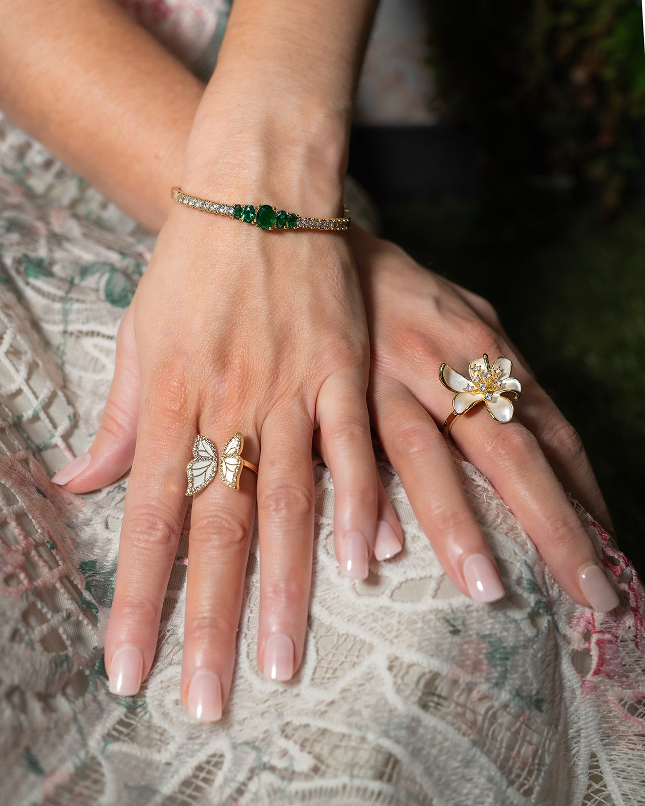 Enamel Butterfly Ring