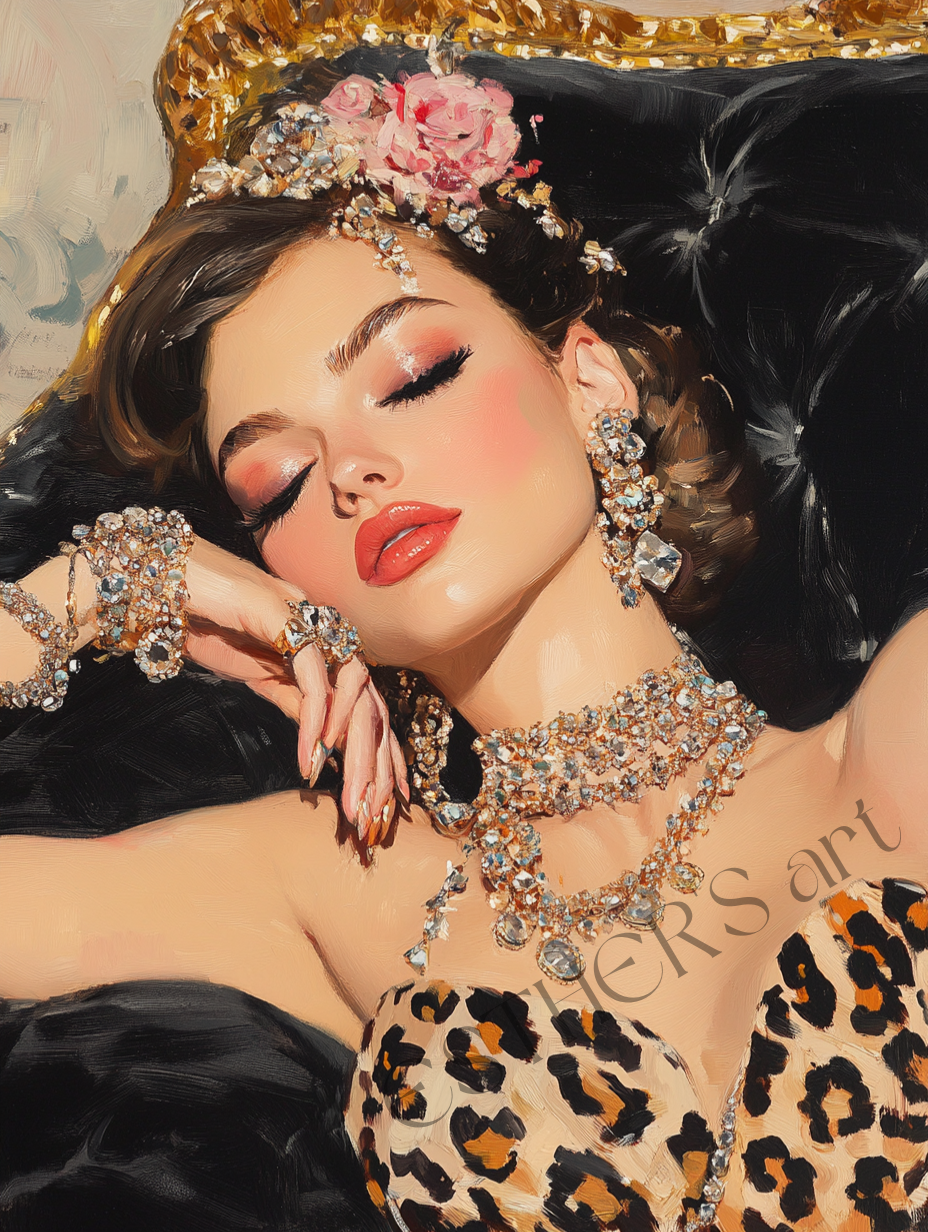Leopard Glam Fashion Girl