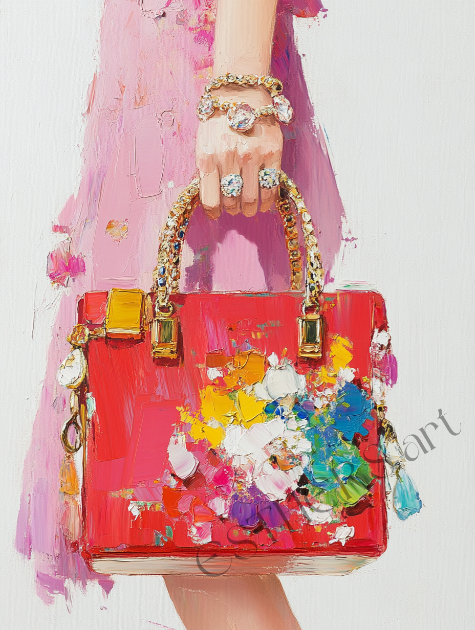 Red Glam Statement Clutch