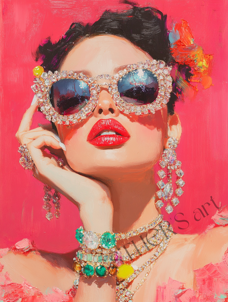 Sunglasses Glam Fashion Girl