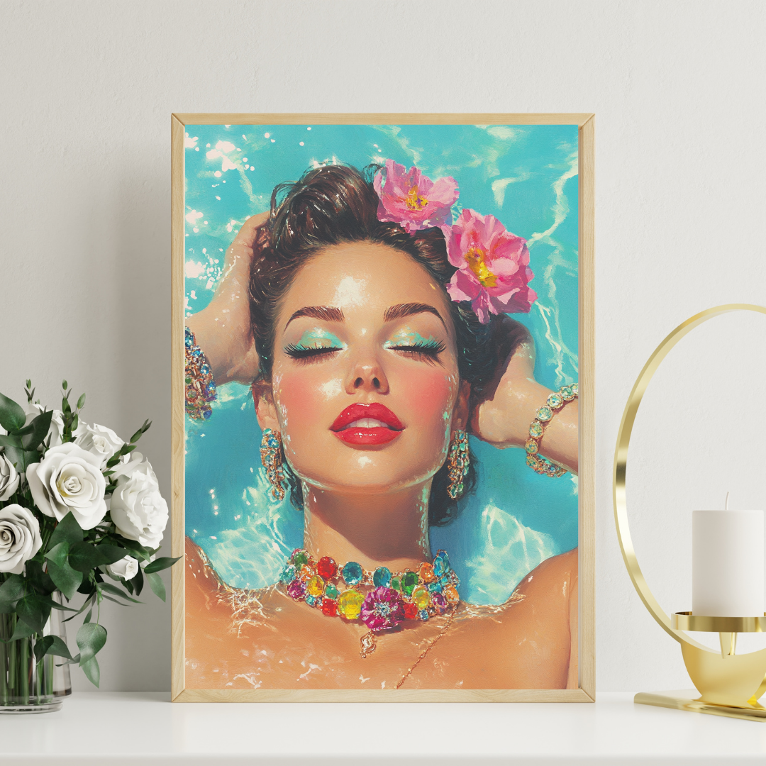 Tropical Glam Fashion Girl