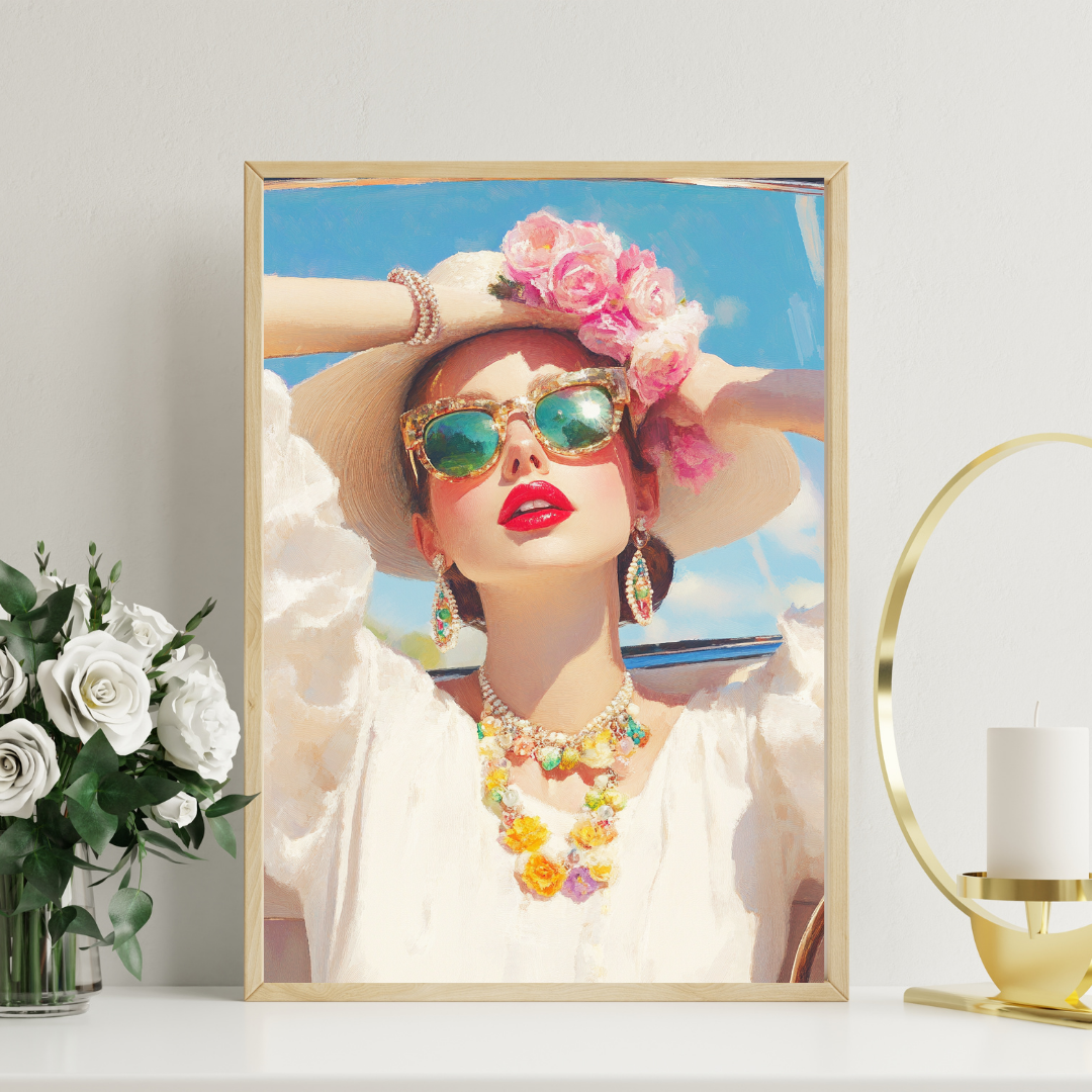 Vintage Glam Fashion Girl