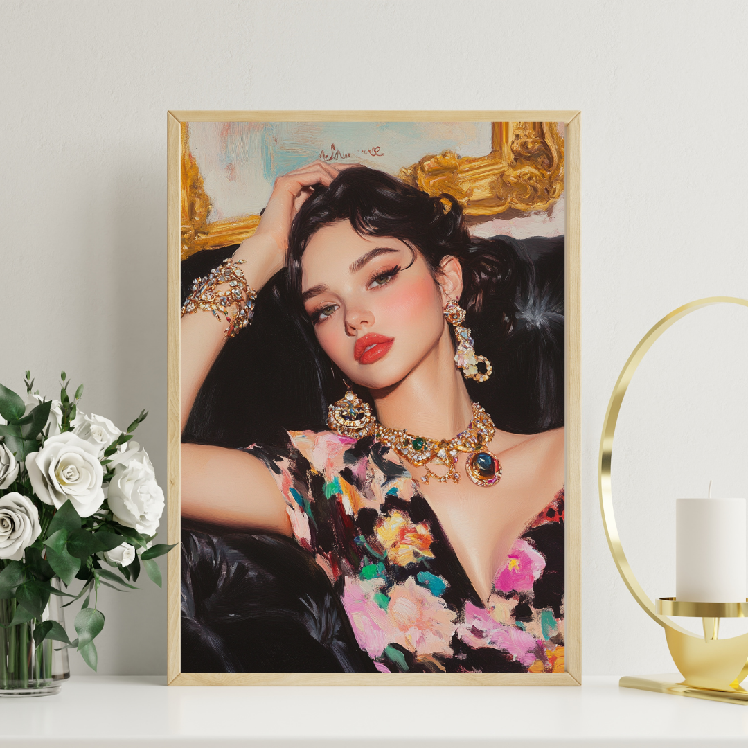 Floral Baroque Fashion Girl