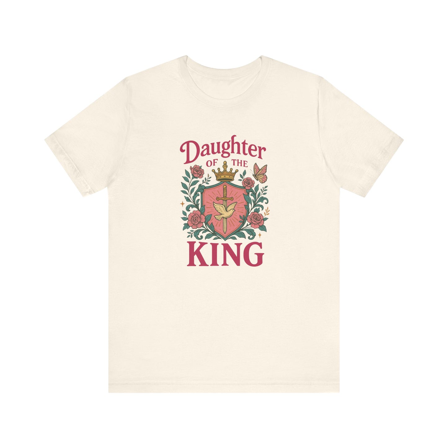 Daughter of the King Tee, Empowering Graphic Shirt, Faith-Based Apparel, Inspirational Gift, Christian Clothing