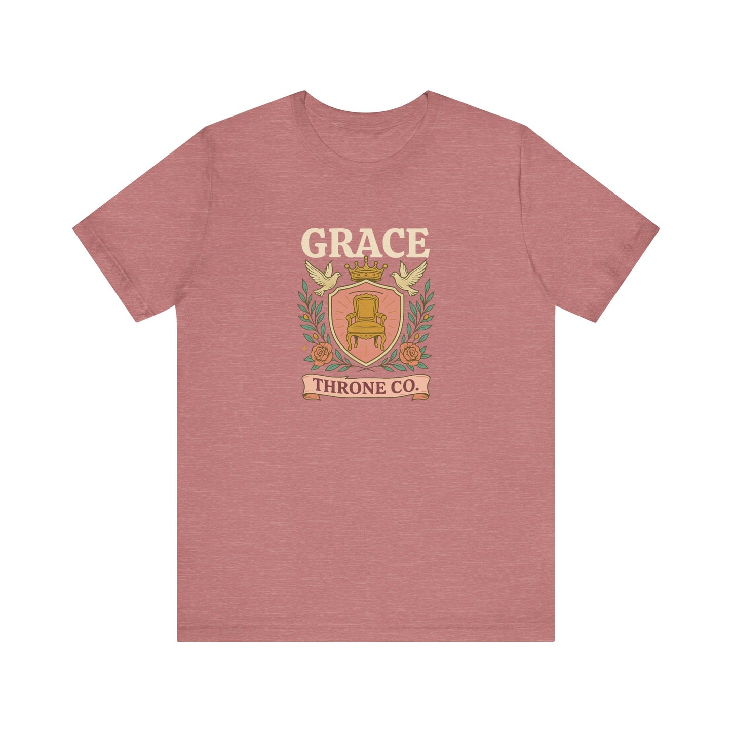 Grace Throne Co. Unisex Jersey Tee - Perfect for Casual Wear, Gift for Him/Her, Christian Apparel, Motivational Shirt, Everyday Comfort
