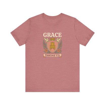 Grace Throne Co. Unisex Jersey Tee - Perfect for Casual Wear, Gift for Him/Her, Christian Apparel, Motivational Shirt, Everyday Comfort