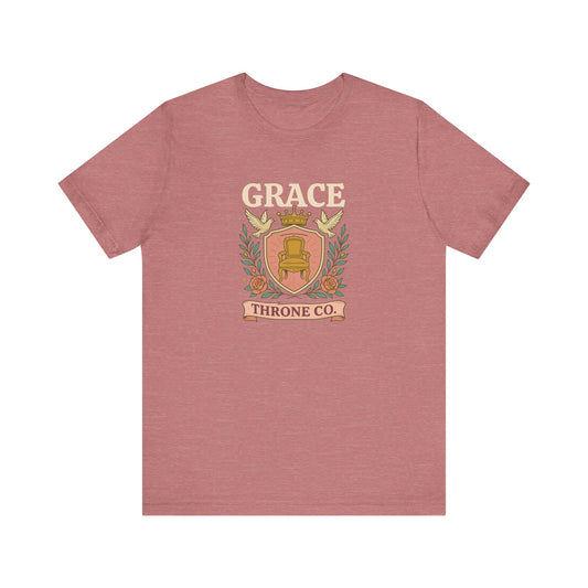 Grace Throne Co. Unisex Jersey Tee - Perfect for Casual Wear, Gift for Him/Her, Christian Apparel, Motivational Shirt, Everyday Comfort