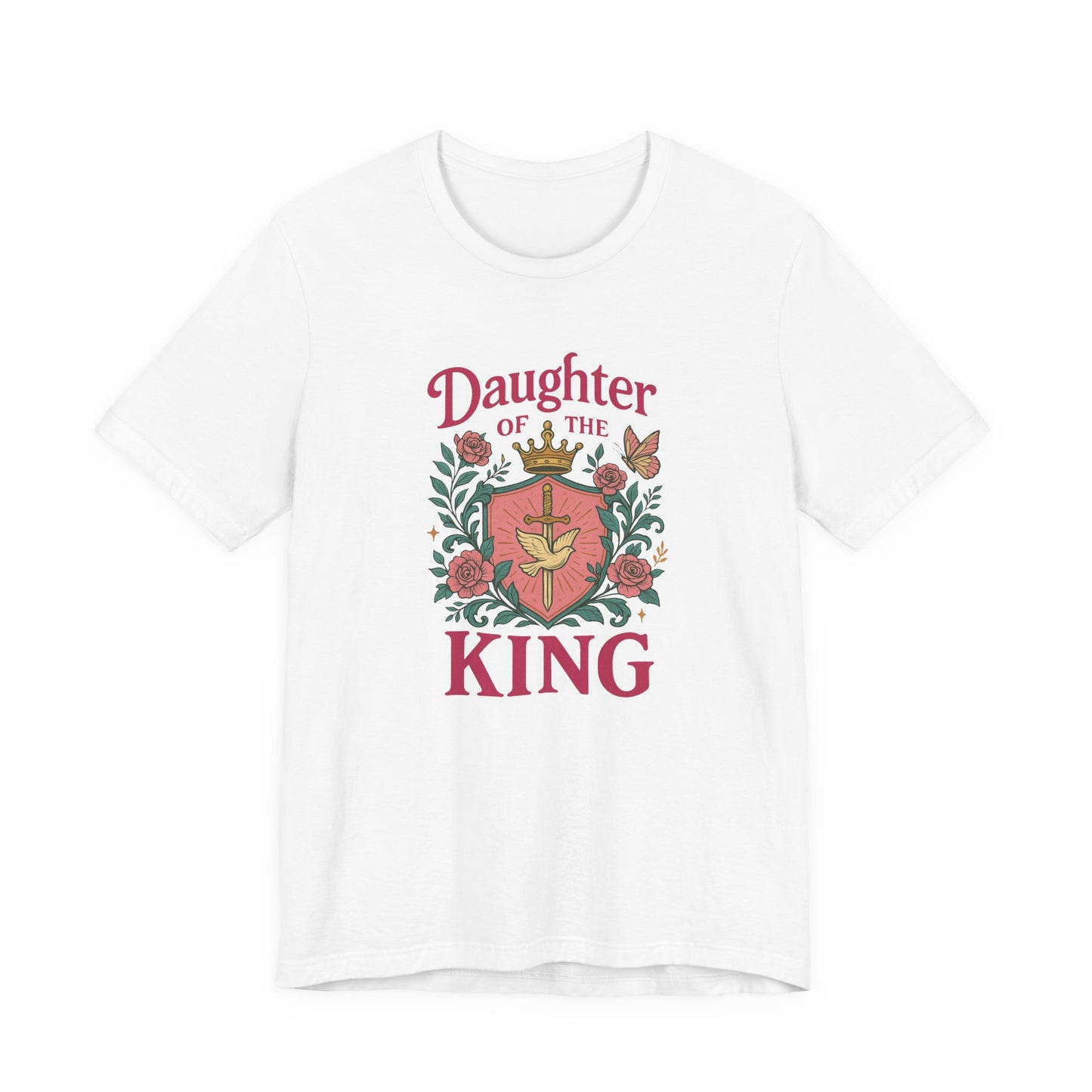 Daughter of the King Tee, Empowering Graphic Shirt, Faith-Based Apparel, Inspirational Gift, Christian Clothing