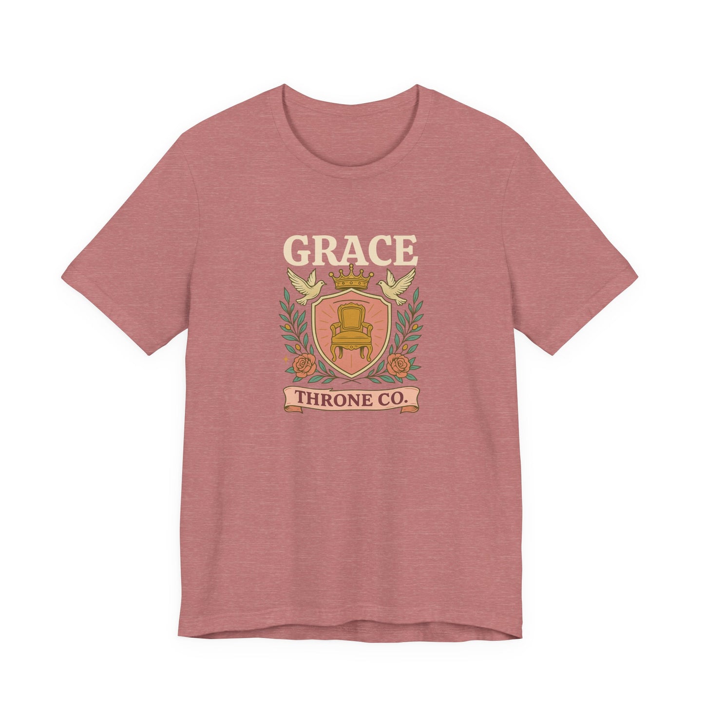 Grace Throne Co. Unisex Jersey Tee - Perfect for Casual Wear, Gift for Him/Her, Christian Apparel, Motivational Shirt, Everyday Comfort