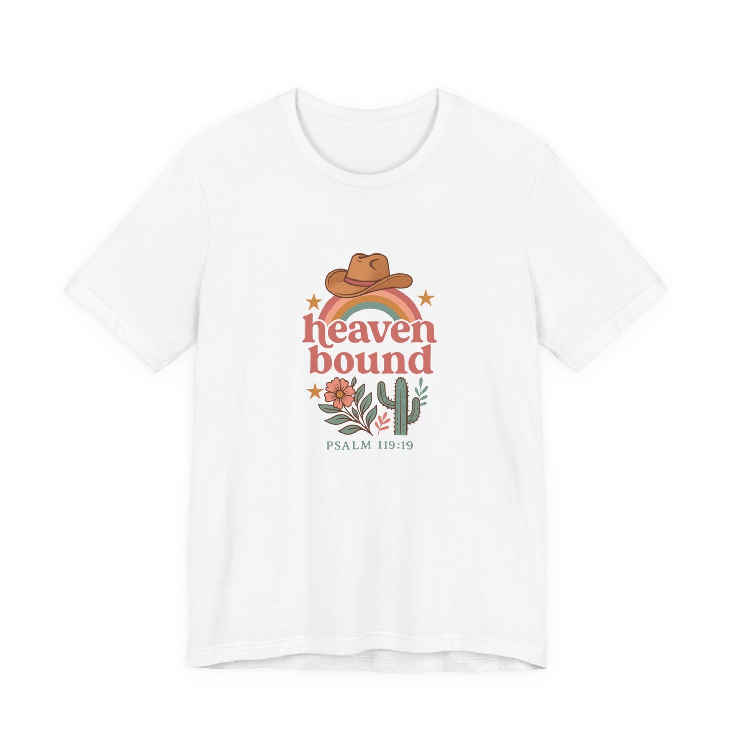 Heaven Bound Tee - Inspirational Christian Apparel, Cowboy Style Shirt, Faith-Based Gift, Summer Outfit, Casual Wear