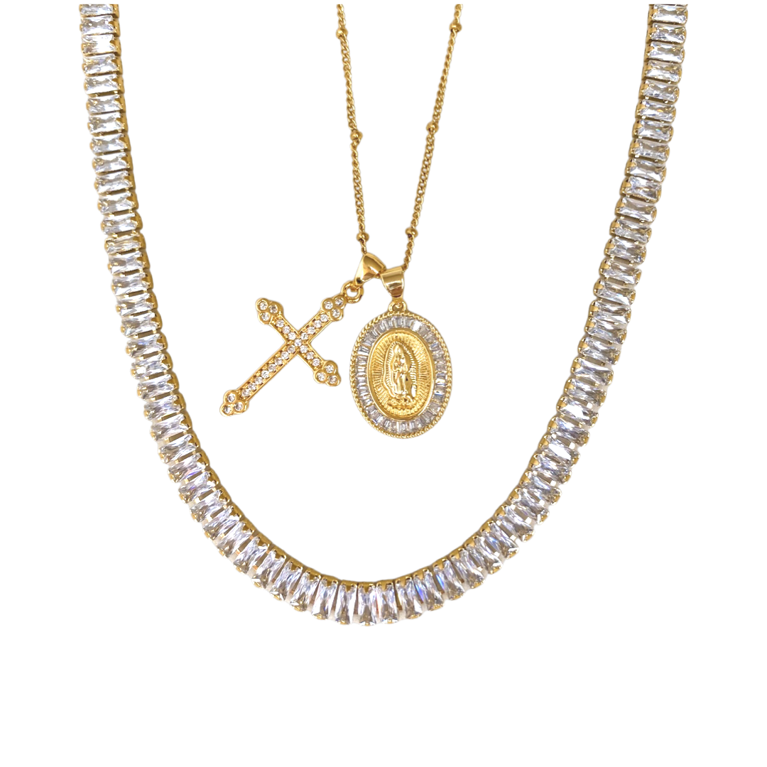 Black Tie Affair Baguette Necklace