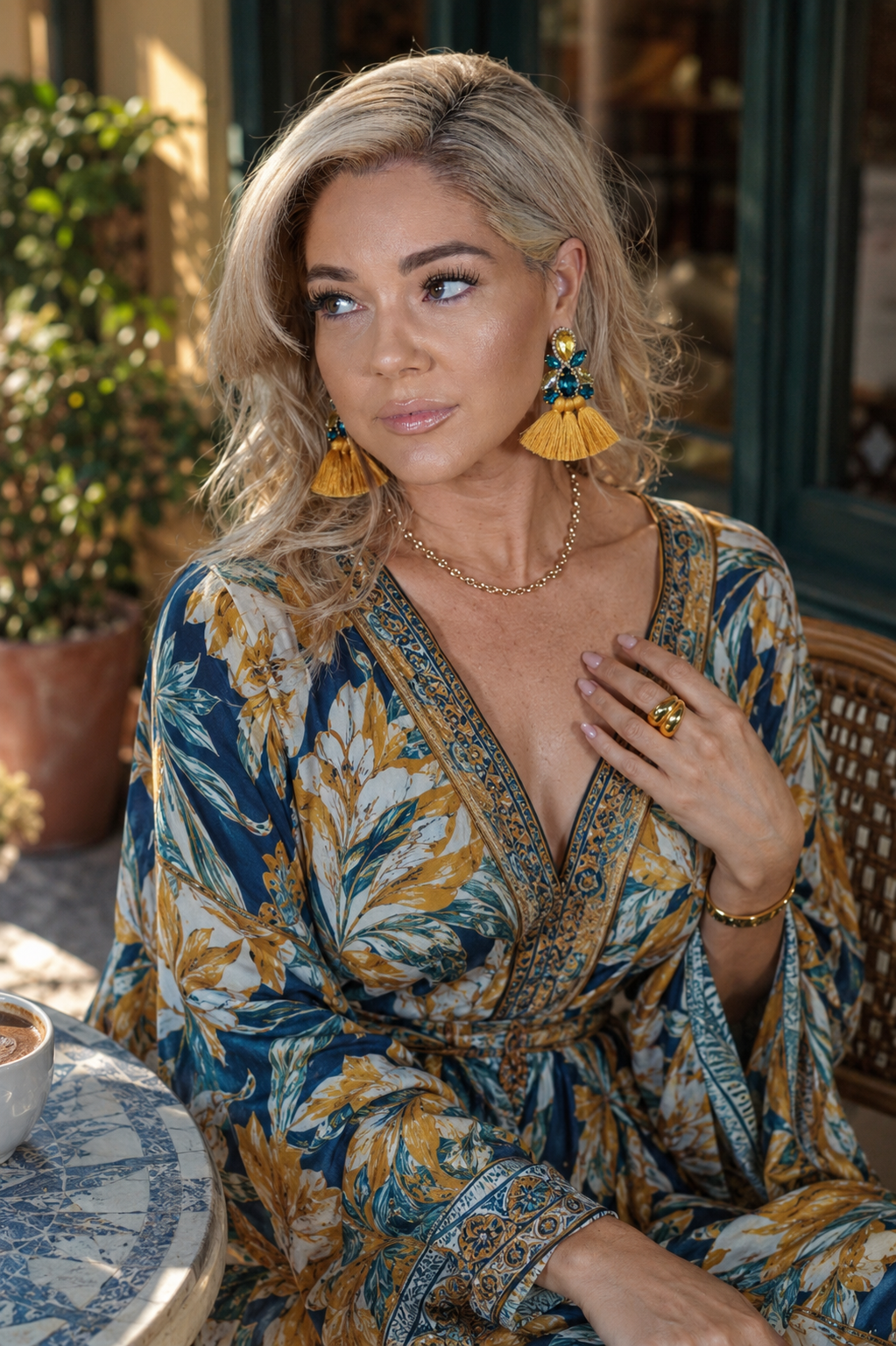 The Marisol Earrings — Golden Peacock