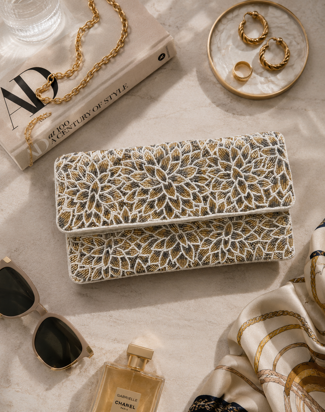 Champagne Bloom Clutch