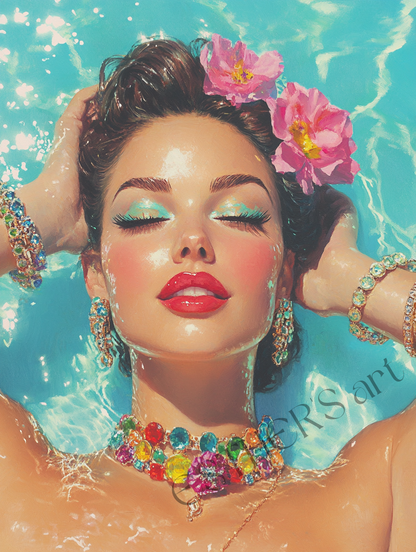 Tropical Glam Fashion Girl