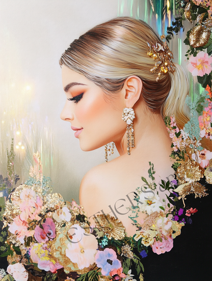 Gilded Florals Fashion Girl