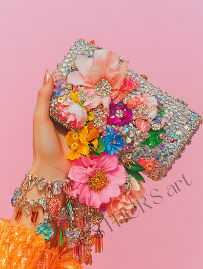 Pink Glam Statement Clutch