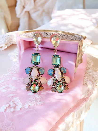 Gemstone Chandelier Earrings