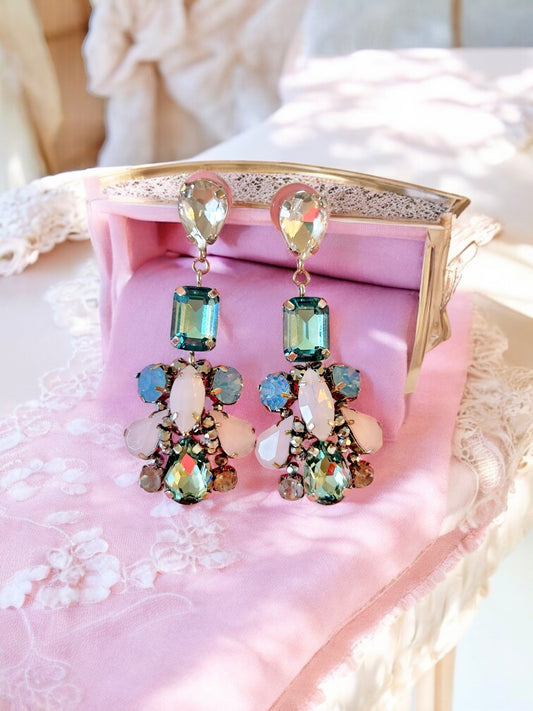 Gemstone Chandelier Earrings