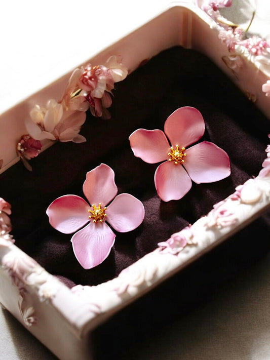 Lilac Garden Party Flower Earrings