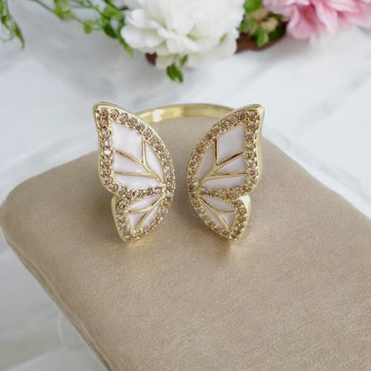 Enamel Butterfly Ring