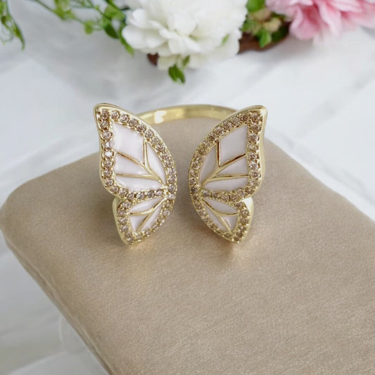 Enamel Butterfly Ring