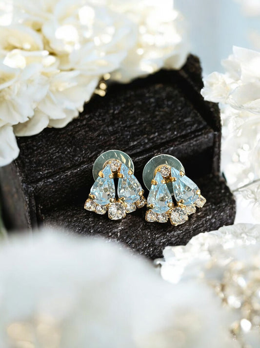 Baby Blue Swarovski Crystal Stud Earrings