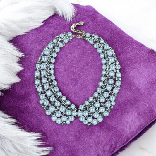 Diana Statement Necklace - Light Blue
