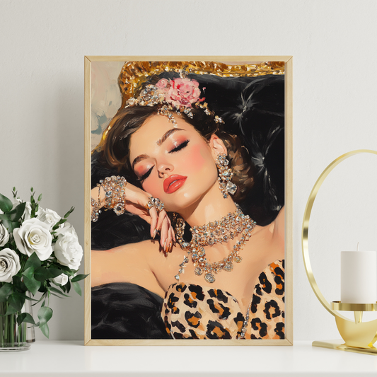 Leopard Glam Fashion Girl