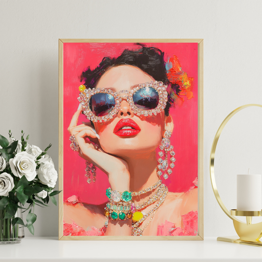 Sunglasses Glam Fashion Girl