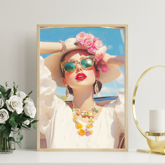 Vintage Glam Fashion Girl