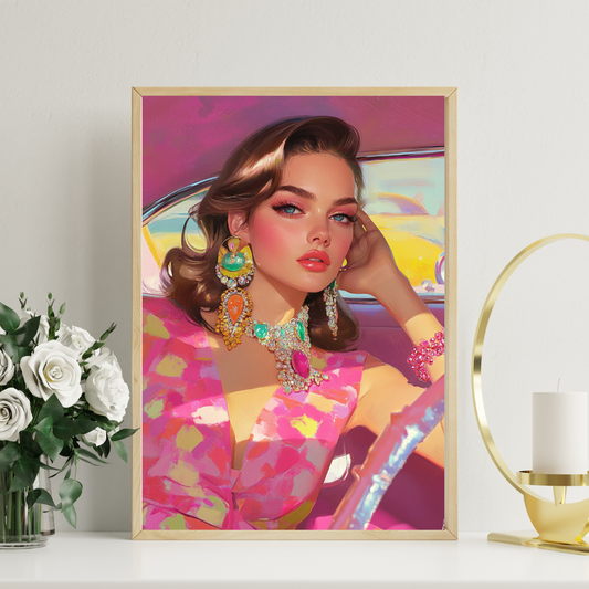 Vintage Glam Fashion Girl