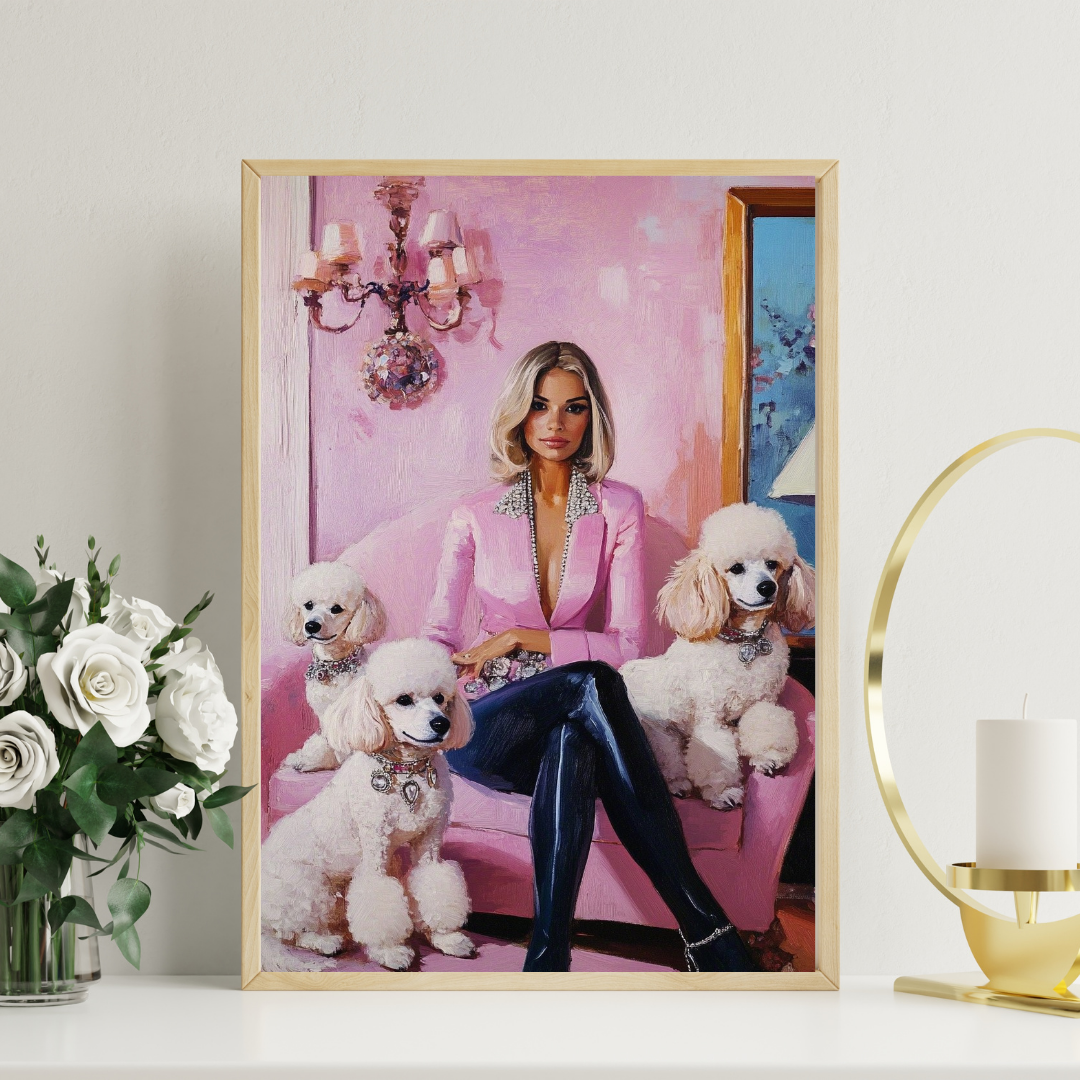 Pink Poodle Fashion Girl