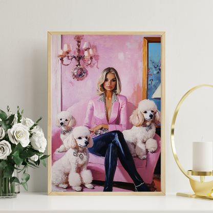 Pink Poodle Fashion Girl