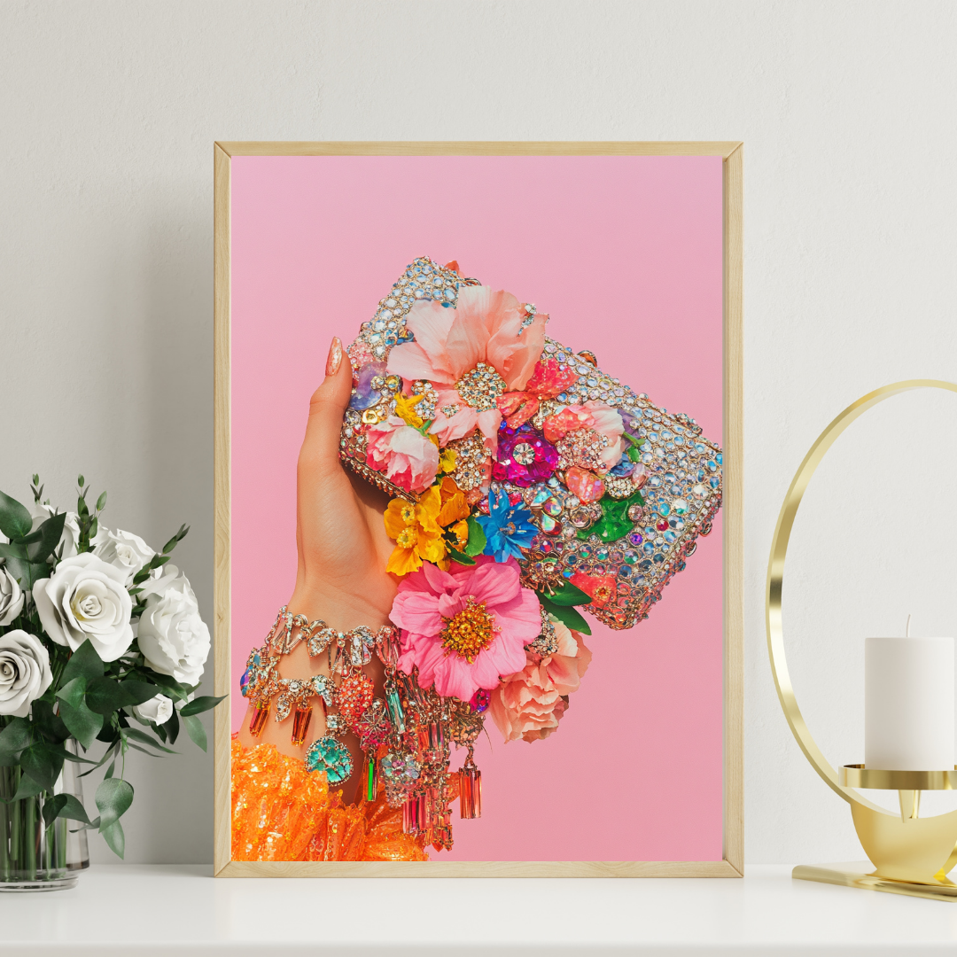 Pink Glam Statement Clutch