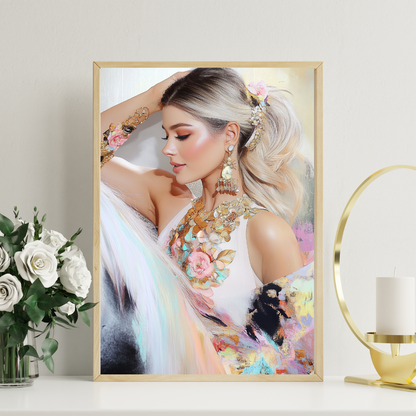 Floral Horse Fashion Girl
