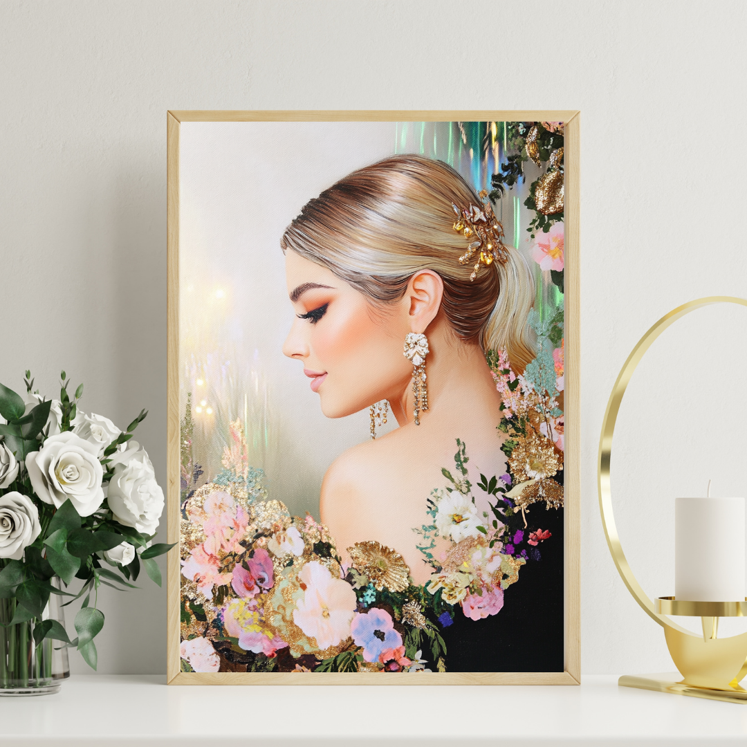 Gilded Florals Fashion Girl