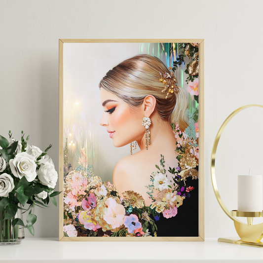 Gilded Florals Fashion Girl