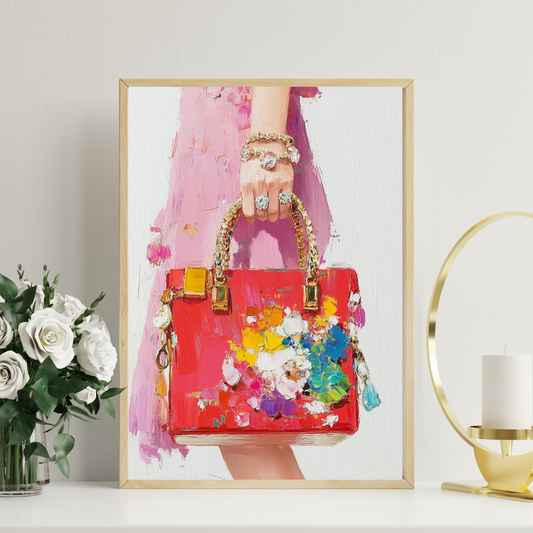 Red Glam Statement Clutch