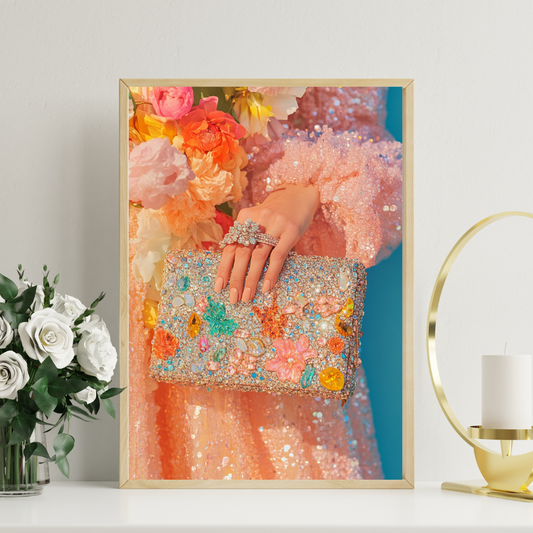 Floral Glam Statement Clutch