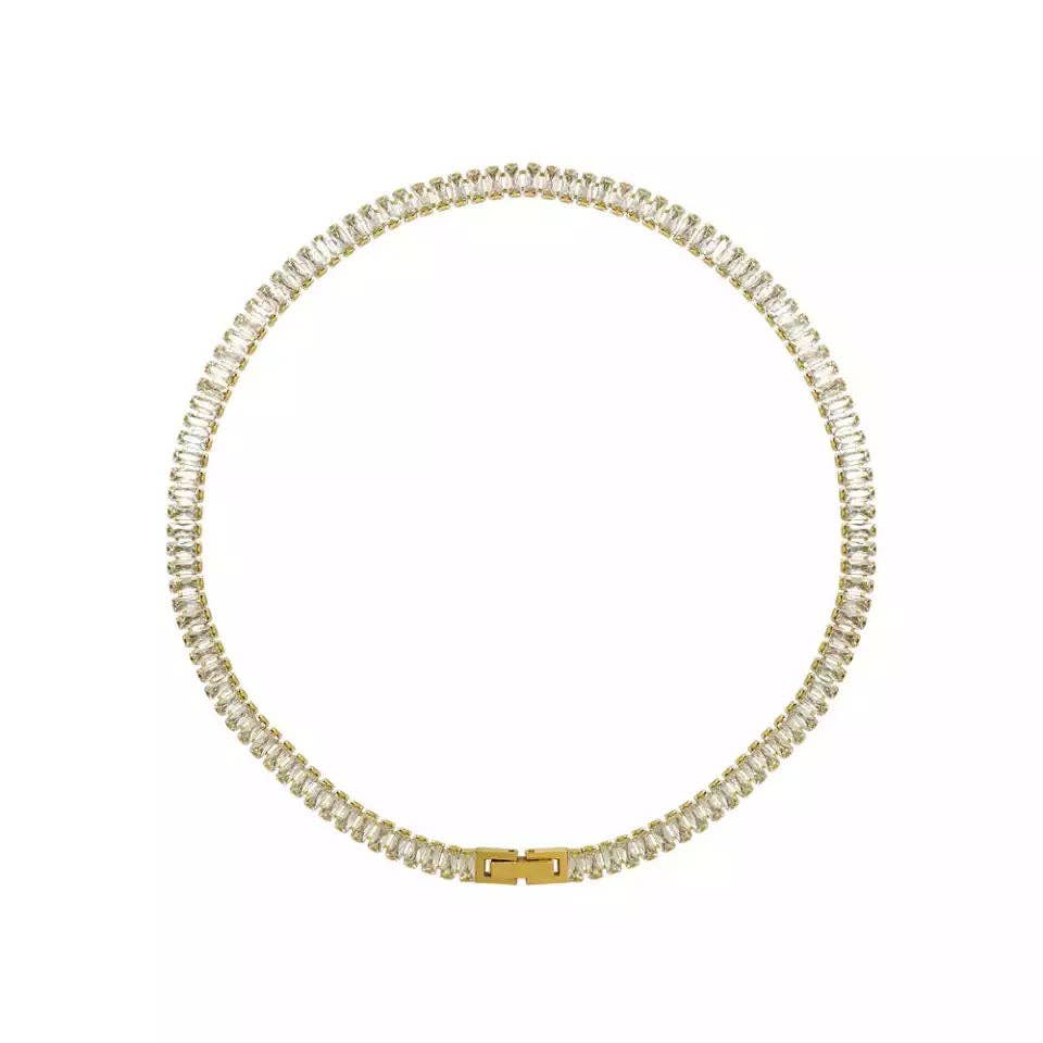 Black Tie Affair Baguette Necklace