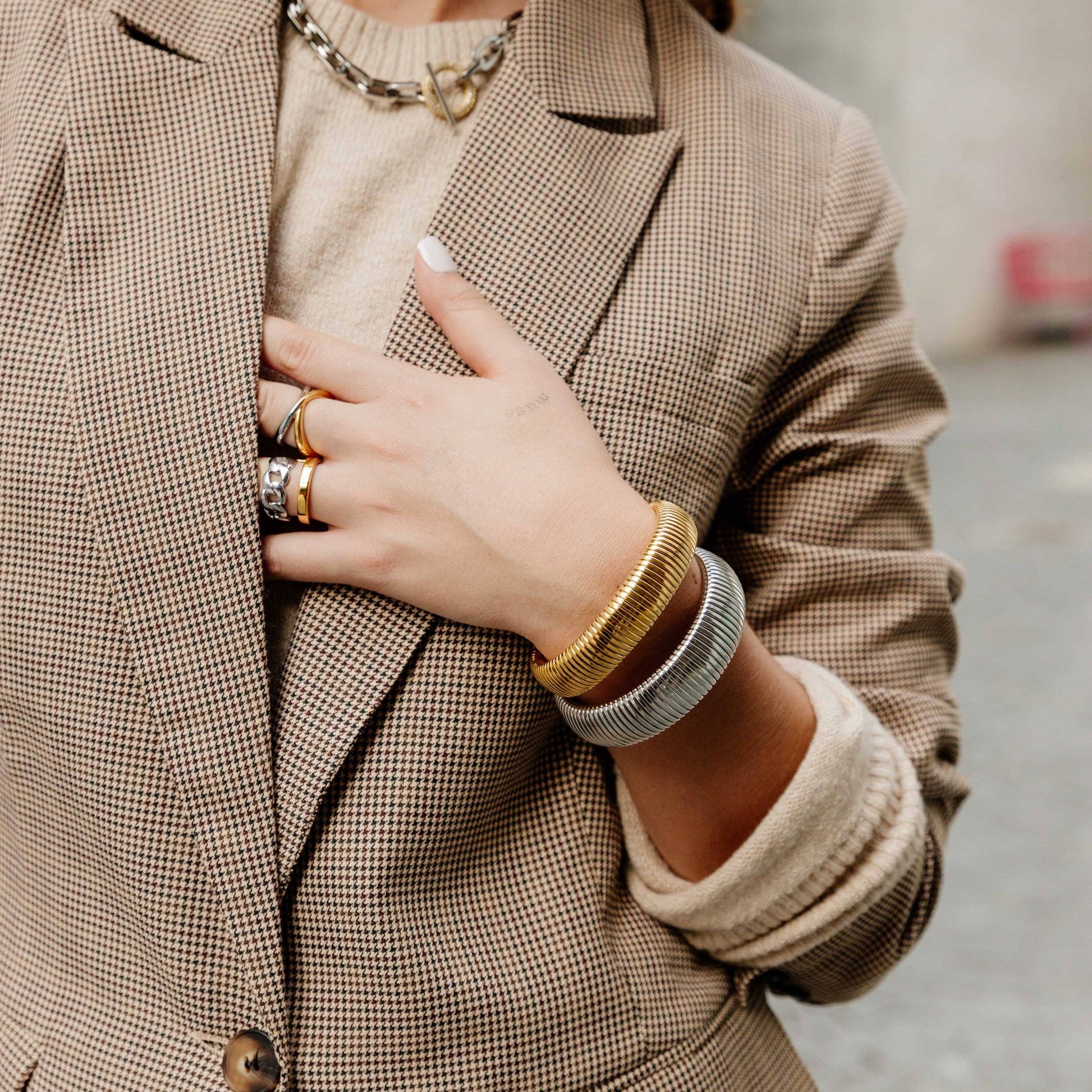 The Lucent Ridge Bangle