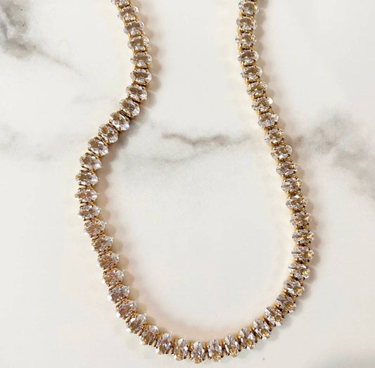 Heirloom Crystal Tennis Necklace