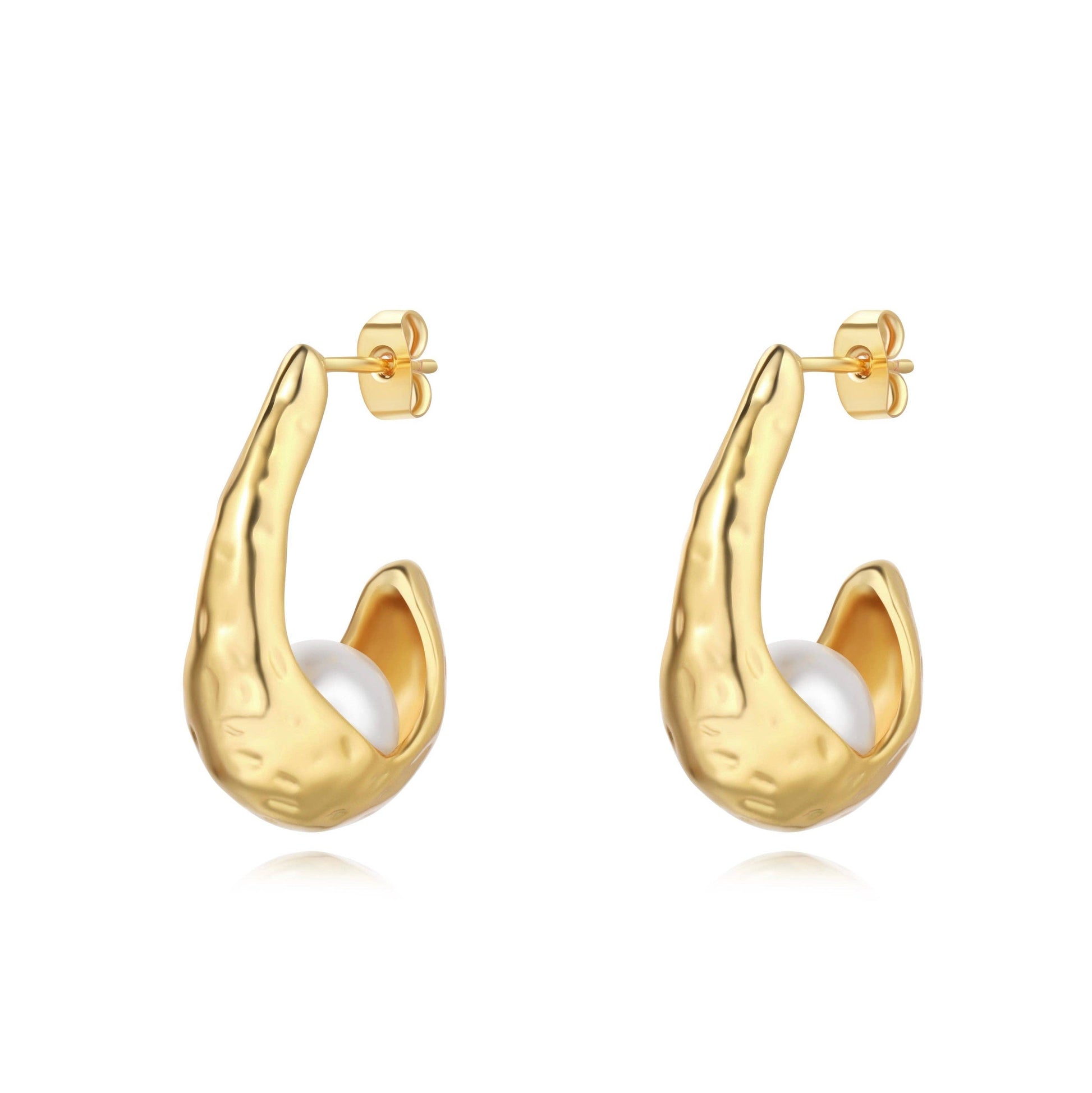 The Lucent Pearl Hoops