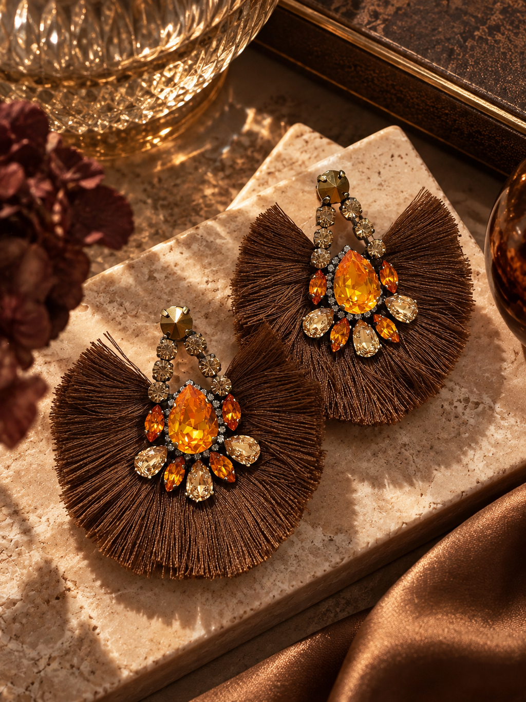 The Cognac Bloom Earrings