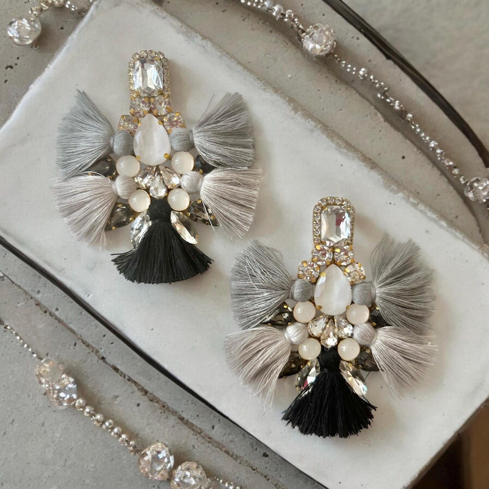 The Lucia Earrings – Midnight Bloom