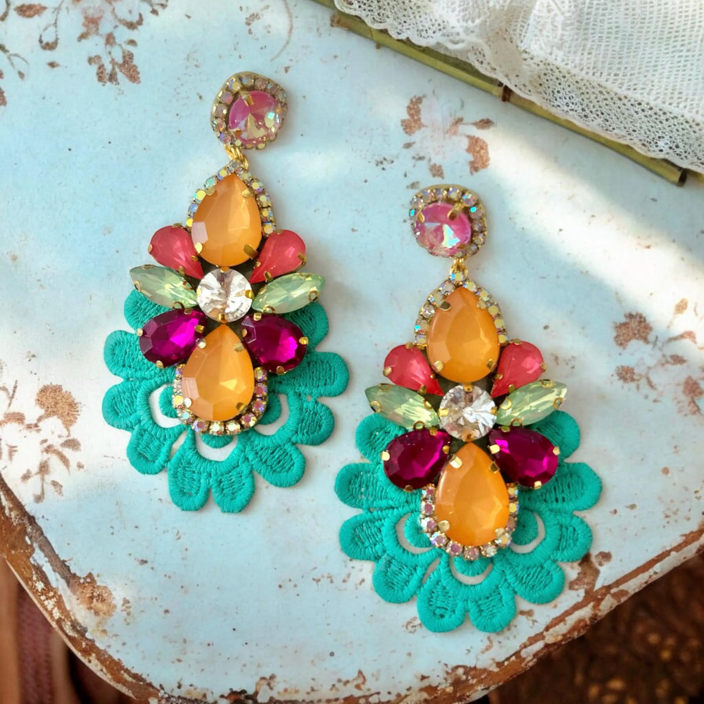 Soutache Rhinestone Crystal Earrings