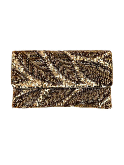 Gilded Leaf Clutch