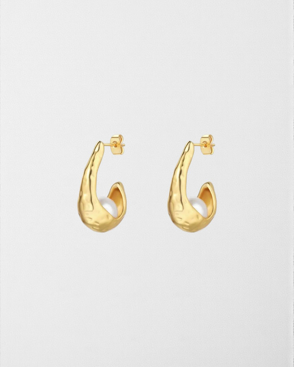 The Lucent Pearl Hoops