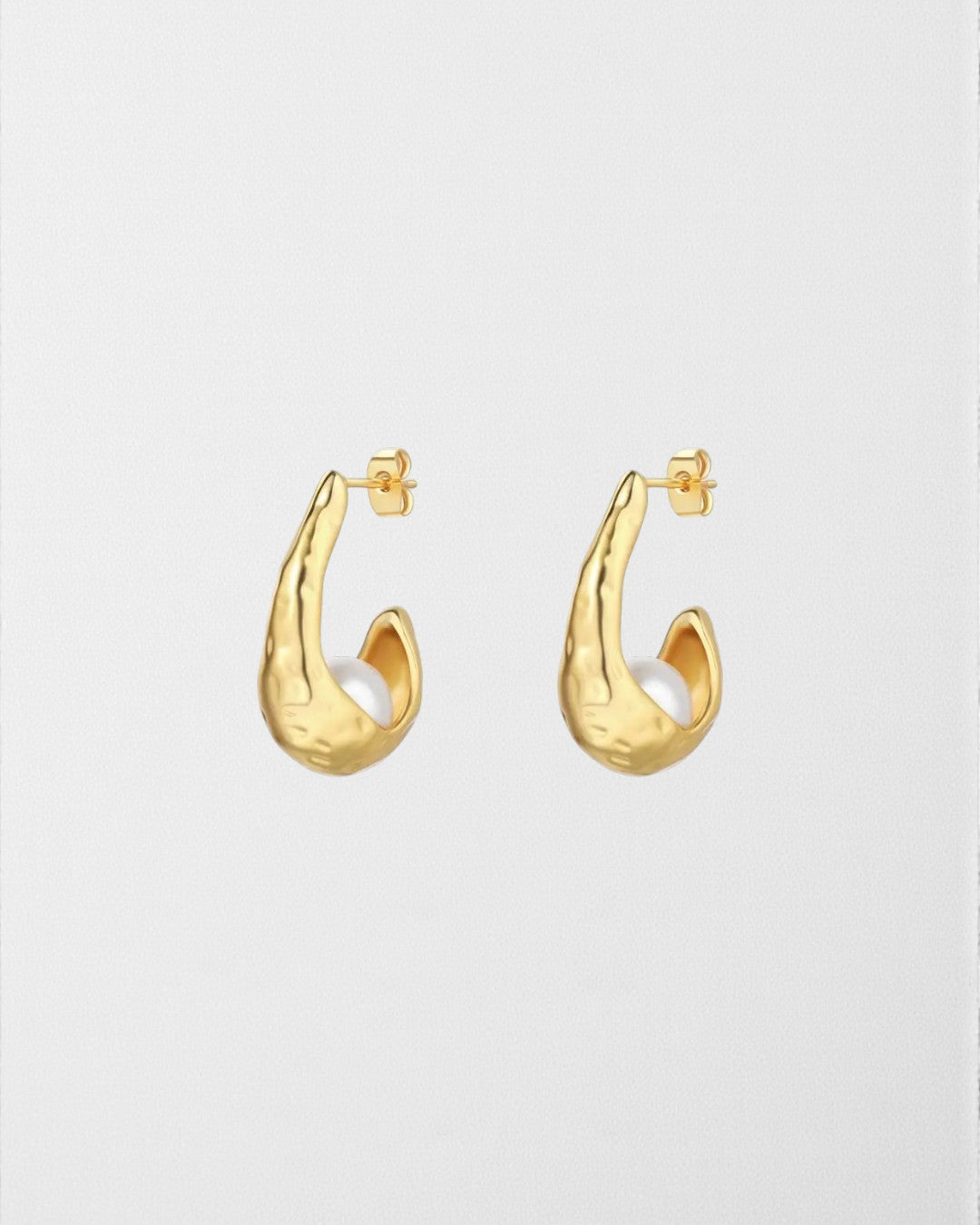 The Lucent Pearl Hoops