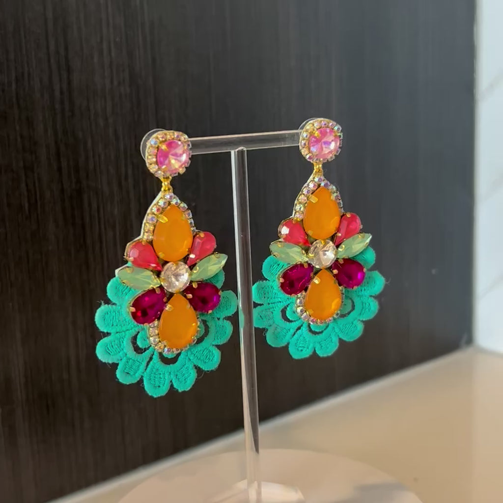 Soutache Rhinestone Crystal Earrings